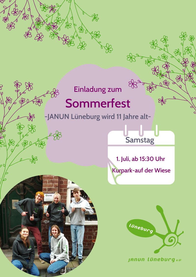 Sommerfest -JANUN Lüneburg wird 11 Jahre alt-