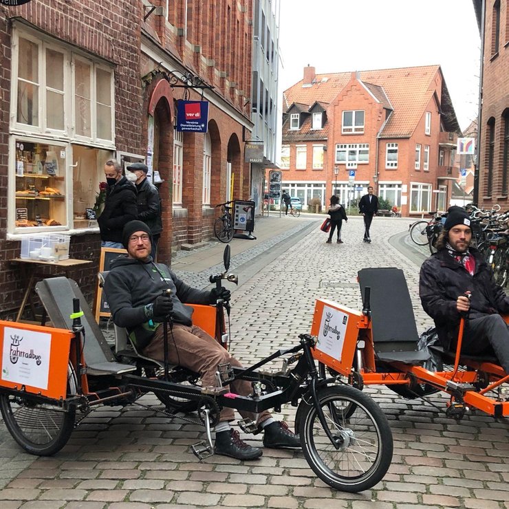 Mit Fahrradbussen durch Lüneburg